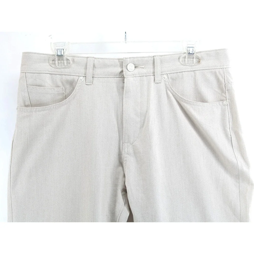 Hugo Boss Men Delaware Slim Fit White Chino Pants 33/30 Performance